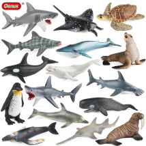 Oenux Kleine Meeresleben Tiere Delphin Rays Walhai Modell Seelöwe Walross Ozean Marine Figuren Miniatur Bildung Kinderspielzeug