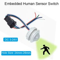 DC 3,7 V 5 V 12 V 24 V Lochgröße 24 mm Infrarot-Menschen-Sensor-Detektorschalter für LED-Lichtschalter