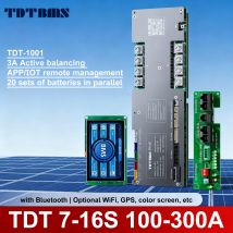 TDT smart BMS 3A aktive ausgleich 7S 16S 100A 200A 300A 24V 48V Lifepo4 Lithium-Batterie schutz Bord LFP KÖNNEN RS485 WIFI BMS