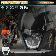 Faro LED para motocicleta KTM EXC XC SX MX XC 125 250 300 450 Supermoto Dirt Bike Motocross Faros Placa Universal Enduro