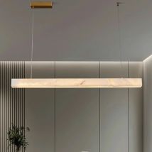 Modern Natural Marble Chandelier Living Room Dining Room Long Island Alabaster Lighting Pure Copper Chandelier Home Decoration