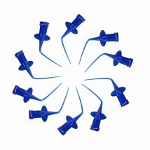 5/10/50/100 stücke zahn ärztliche Einweg-Plastiks pritz spitzen Endo-Spülung Wurzelkanal seitliche Spül nadel Ø 0,25mm blau/weiß