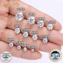 Real 0.1-3CT Test Passed Moissanite Diamond Stud Earrings for Women S925 Silver Platinum Plated Bride Wedding GRA Fine Jewelry