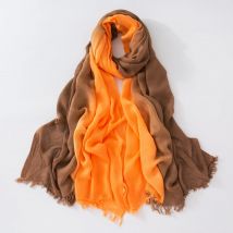 Oversize Ombre Print Scarf Cotton Viscose Soft Hijab New Brand Design Headscarf Turban Solid Color Fashion Women Wraps