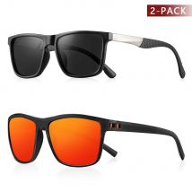 CRIXALIS 2 Stück polarisierte Herren-Sonnenbrille, lässig, Fahren, Angeln, Outdoor, Markendesigner-Sonnenbrille, blendfreie Brille, UV400