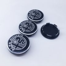4 pz 50 MILLIMETRI nuovo blakc Per Alfa Romeo Giulietta GT Mozzo Ruota Auto Logo Modifica Mozzo Ruota Copertura Decorazione Mito Brera Giulia F1