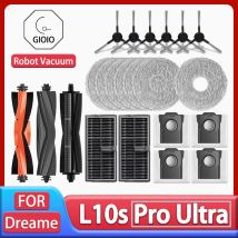 Per Dreame L10s Pro Ultra Accessori Gomma Spazzola laterale principale Mop Panno Sacchetto per la polvere Filtro Robot aspirapolvere Parti di ricambio