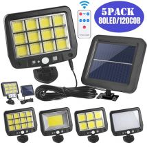 Lampada da parete divisa per esterni a luce solare a LED con sensore di movimento a 3 modalità faretti solari ad energia solare lampioni per giardino