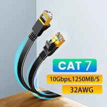 Cavo Ethernet Cat 7 Cavo LAN Gigabit piatto STP RJ45 ad alta velocità Cat7 Cavo di rete 10Gbps 1250MB/S Codice patch Router Ethernet
