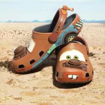 Cartoon Mater Themed Sandals - Outdoor Shoes with Cute Cars Anime Figurine Kids' Desk Decor Ornament Eco-Friendly Eva Material