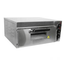 Electric Pizza Oven Countertop 2000W Commercial Bread Baking Machine with Adjustable Temperature 0-60 Minutes Timer