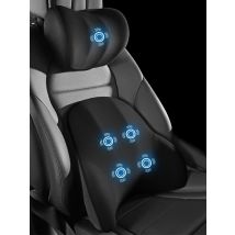 Car Electric Single Lumbar Single Headrest Vibration Massage Lumbar Support Neck Pillow  lumbar Cushion Car Seat Car interior