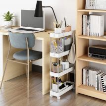 Portaoggetti da bagno a 3/4 strati con ruote Carrello multifunzione per prodotti per l'igiene alimentare Carrello portaoggetti da cucina per soggiorno