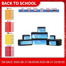 Akumulator LiFePO4 12V 24V 100AH 120AH 200AH Wbudowane akumulatory litowe Bluetooth BMS 6000 cykli do kamperów RV Wózek golfowy