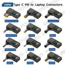 ​ 100 W USB C PD zu DC Stromanschluss 19 V 20 V Universal Laptop Netzteil Ladegerät Stecker Jack Tip Konverter für Lenovo Asus HP