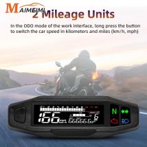 12V Motorrad Tacho Öl Gauge Digitale Meter Vergaser Instrument Cluster Blinker Licht Anzeige Moto Zubehör