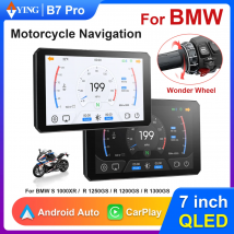 7-Zoll Wireless CarPlay für BMW R1200GS R1250GS R1300GS 7" Motorrad Android Auto Tragbares Digitales Armaturenbrett Navigationsdisplay