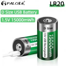 PALO 1,5 V D Rozmiar Akumulator typu C Ładowanie USB LR20 Baterie litowo-jonowe R20 Bateria litowa do grzejnika Kuchenka gazowa
