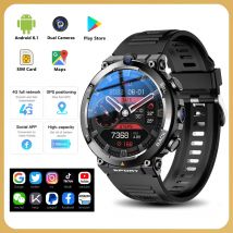 Orologio intelligente di rete Android 4G con doppia fotocamera 16G-ROM Supporto SIM Card GPS WIFI NFC Google Play Mappe Smartwatch per uomo donna