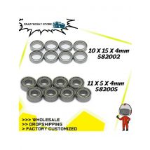 8PCS 10*15*4mm 11*5*4mm Bearing For Rc Hobby Model Car 1/10 Fs Racing Truck Buggy 53810  Hop-Up Parts Spareparts 582005 582002