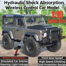 Hydraulic Shock Absorption Wireless Control Car 1:10 4WD Light Linkage Simulated Car Decorations Alloy Transmission RC Car Model