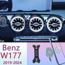 Für Mercedes Benz A200 A180 W177 2019-2024 Magnetische Telefon Halter 15W Drahtlose Lade Telefon Stehen MagSafe Telefon unterstützung Custom