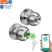 Bluetooth Tuya APP Control Smart Door Lock Keyless Door Handle Fingerprint Digital Electronic Door Lock