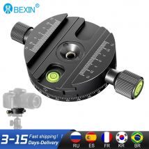 BEXIN QJ-08 360 °   Morsetto per piastra a sgancio rapido rotante panoramico Testa per treppiede Base a sgancio rapido per fotografia fotografica DSLR universale