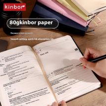 Kinbor 2026 A5-Planer-Notizbuch, 2 Tage pro Seite, Tagesplan-Organizer, Arbeitstagebuch, To-Do-Liste, Zeitmanagement, PU-Leder