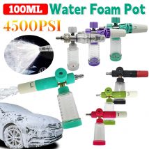 100 ml Flüssigschaumsprühgerät mit 1/4 Zoll Schnellanschluss 4500 PSI Hochdruckreiniger Pistole Wasserschaum Topf Autowaschzubehör