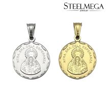 STEELMEGA Katholischer Anhänger aus Edelstahl mit UNSERER LADY OF HOPE-Medaille, Jungfrau der Hoffnung