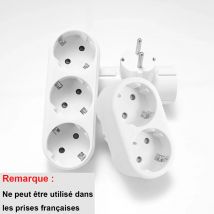 Adaptador de corriente múltiple con enchufe europeo, enchufe europeo de 1 a 1/2/3 vías, adaptador convertidor europeo con enchufe múltiple, enchufes eléctricos