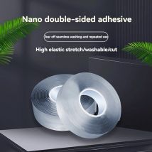 1 pz Nano Nastro Nastro biadesivo Trasparente Riutilizzabile Nastri adesivi impermeabili Cucina Decorazione di palloncini per feste a casa