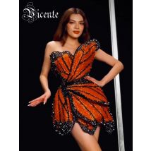 Vc Luxus kleid für Frauen schöne Schmetterling Form Design Pailletten Mini Promi Party Vestido neue trend ige