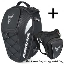 MOTOCENTRIC Wodoodporna torba motocyklowa na bagażnik Wielofunkcyjna torba na tylne siedzenie Torba motocyklowa o dużej pojemności Torba boczna na nogę kierowcy