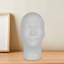 Testa per parrucca in polistirolo maschile Supporto per posticci multifunzionale portatile Supporto per manichino Testa per manichino Supporto per parrucca per oggetti di scena Salone di casa