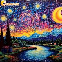 Cheni story Diamant Malerei voller Quadrat/Runde 5d Diamant Malerei abstrakte Sternen himmel Mosaik Bild Kreuz stich DIY Wohnkultur