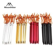 Mountainhiker 8 Stück/Set 18CM Aluminiumlegierung Zeltnägel mit Seil Camping Wanderausrüstung Outdoor Reisezelt Zubehör