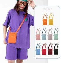Frauen Kleine Umhängetasche Casual Student Mädchen Messenger Taschen Vintage Damen Telefon Geldbörse Handtasche Nylon Leinwand Umhängetasche
