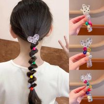 2024 neue Kinder lucency Telefon Scrunchie niedlichen Herz Ornament Haar gummis Baby Mädchen bunte Haar gummis Kinder Haarschmuck