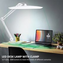 Lampada da lavoro a LED da 2,200 lumen Lampada da scrivania super luminosa 117 pezzi LED SMD 4 livelli di luminosità Luce da lavoro dimmerabile a LED per l'home office