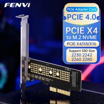 Adapter FENVI M.2 NVME na PCI-E X4, konwerter M.2 NVME SSD M Key na kartę rozszerzeń PCIE X4 X8 X16, riser dla dysków 2230/2242/2260/2280
