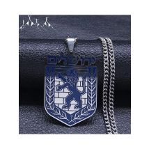 The Lion of Judah Emblem of Jerusalem Necklace Women Men Silver Color Stainless Steel Hebrew Judaism Necklaces Jewelry Gift