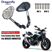 Für DUCATI Monster 696 796 821 1200 S2R 800 Monster 796 Motorrad True Carbon Fiber Rückspiegel Umkehr spiegel