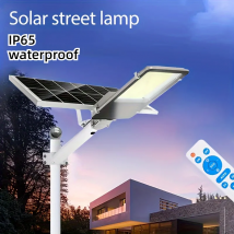 Lampione stradale solare potente da 200 W Lampione stradale solare in alluminio per esterni Luce solare da giardino Telecomando Luce solare impermeabile