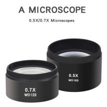 WD165 0,5X WD120 0,7X Trinokular Mikroskop Barlow Objektiv Zoom Stereo Microscopio Kamera Hilfs Objektiv