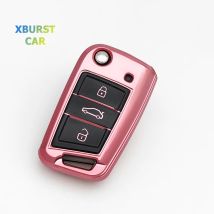 Chiave dell'automobile Caso Della Copertura Borsette Del Sacchetto Per Skoda Octavia Kodiaq Karoq Per Seat Ateca Leon Per Volkswagen VW Polo Golf 7 MK7 Tiguan passat
