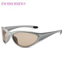 DOHOHDO Neue Retro Y2K Cat Eye Outdoor Fashion Sport Sonnenbrille Frauen Gradienten Spiegel Brille Shades UV400 Männer Punk Sonnenbrille