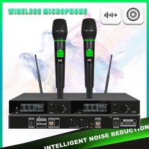 Wireless Microphone System Real UHF Dual Cordless Microphone Set Handheld microfone for Stage KTV Party Sing Church