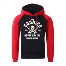 The Goonies Est 1985 Never Say Die Man Felpa con cappuccio Moda morbida O-Collo Felpe raglan Autunno